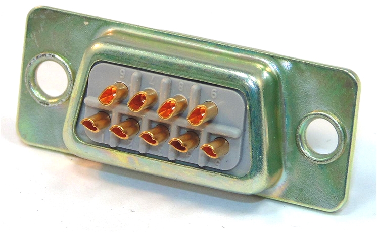 9 Way Panel Mount D-sub Connector Plug Male 